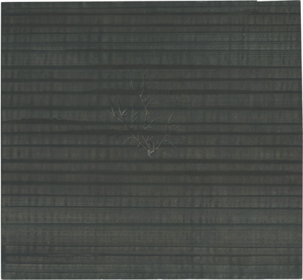 Тарханов Михаил Михайлович. Композиция с деревом на черном фоне (двухсторонняя работа)